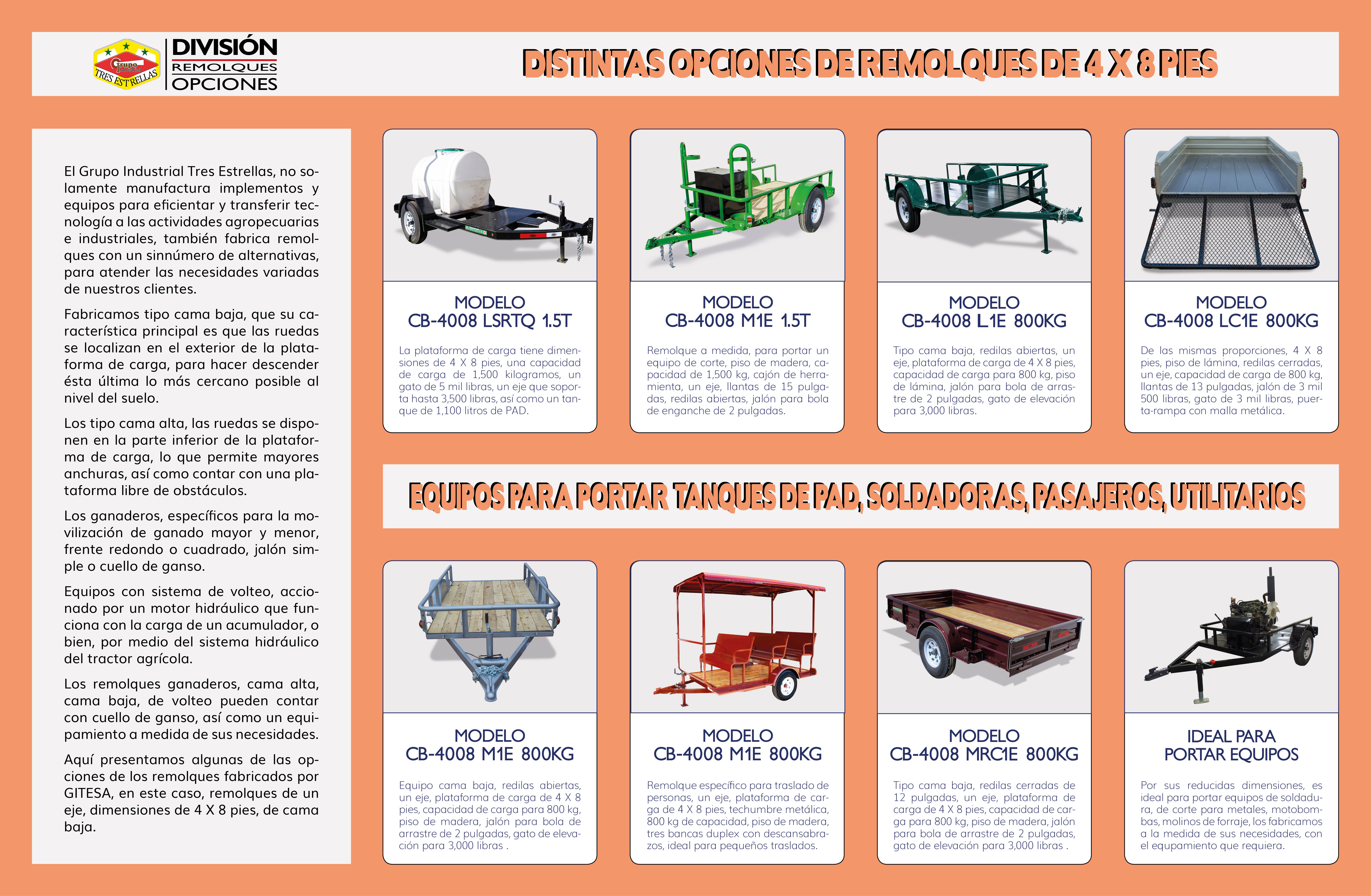 Cama Baja 4 X 8 pies, 800 kg